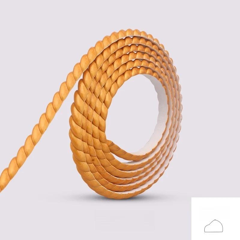 1PC 5m/196.85in Wall Molding Soft Line Self-Adhesive Trim Frame Skirting Border Strip Background Decorative Line Sticker