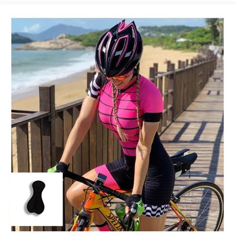 Womens Cycling Bodysuit Short Sleeve Bike Jersey Set Performance Wear Road Mountain Riding