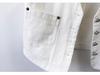 Women's Simple Casual White Denim Sleeveless Vest Jacket for Spring/Summer
