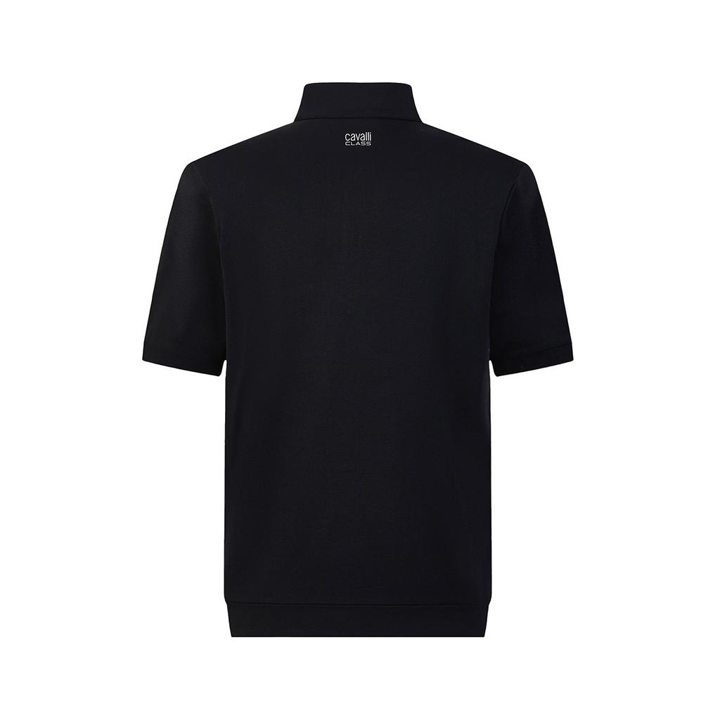 Men's Spring/Summer LOGO Zipper Stand-Up Collar Short-Sleeved T-Shirt
