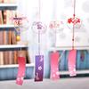 M-1PCS Wind Bell Japanese Style Glass Wind Chimes Hanging Craft Wind Bell Home Decor Sakura Cherry Blossom Pattern