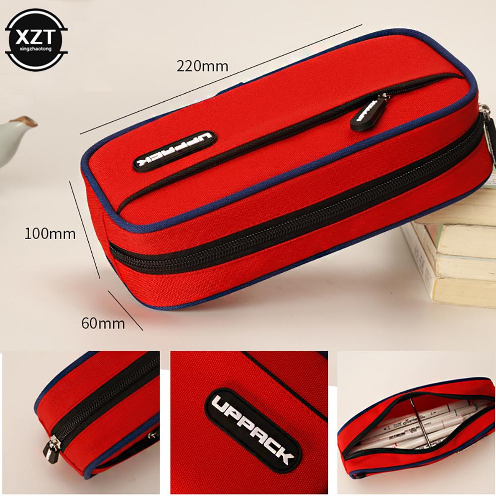 

1 шт. Пенал большой вместимости, канцелярские товары, милый, для мальчиков и девочек, подарочная сумка, пенал, хранение, школьные и офисные принадлежности для студентов красный