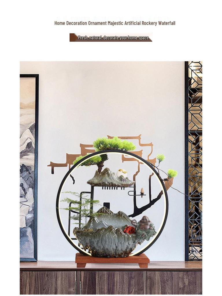 Flowing Water Backflow Incense Fountain & Humidifier - Perfect for Home, Office, or Gift Decoration.