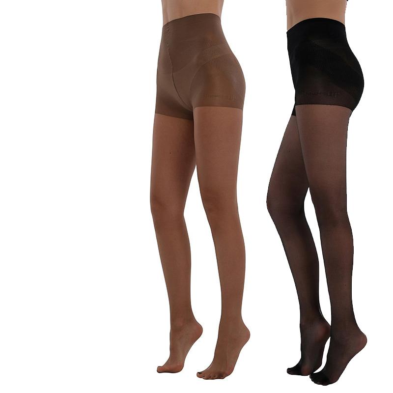 S/Jeu  40D Collants Solaires Taille Haute pour Femmes Grande Taille Collants en Nylon Collants Respirants Collants Extensibles Maigres L brown