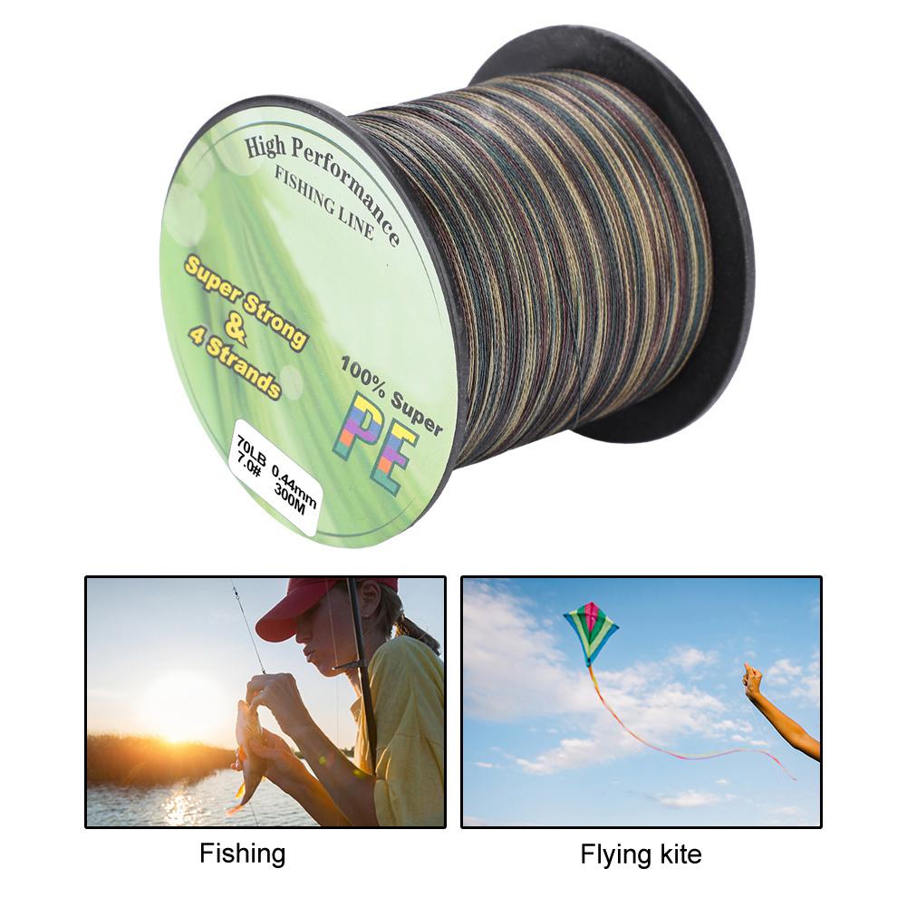 Fishing 4 Strands 300m PE Braided Saltwater Fishing Line Weave Kite Wire (7.0)