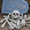 28 Pack Skeleton Bone and Skull Halloween Skeleton Bone Figurine for Halloween Spooky Graveyard Ground Decoration
