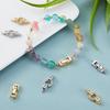 SUPERFINDINGS 8 Sets 2 Styles Brass Fold Over Clasps 2 Colors Zirconia Extender Clasp Closure End Caps for Bracelet Necklace Jewelry Extender