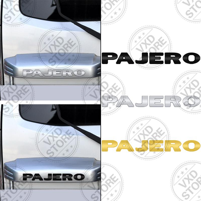 Per Mitsubishi Pajero Auto 3D Lettere Metalliche Logo Badge Decalcomanie Adesivo Auto Auto Bagagliaio Posteriore Emblema Alfabeto Adesivi Styling