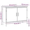 VidaXL Bathroom Vanity Cabinet, Sink Unit with Storage, Toilet Under-Sink Cabinet, Modern, Smoked Oak 842453
