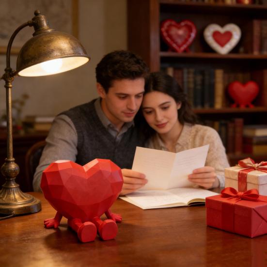 2ks Srdce Figurka na Stůl Sada Interaktivní Pohyblivé Nohy A Ruce Ozdoba Jedinečný Symbol Lásky Ozdoba Kancelář Domov Dekorace Dárek