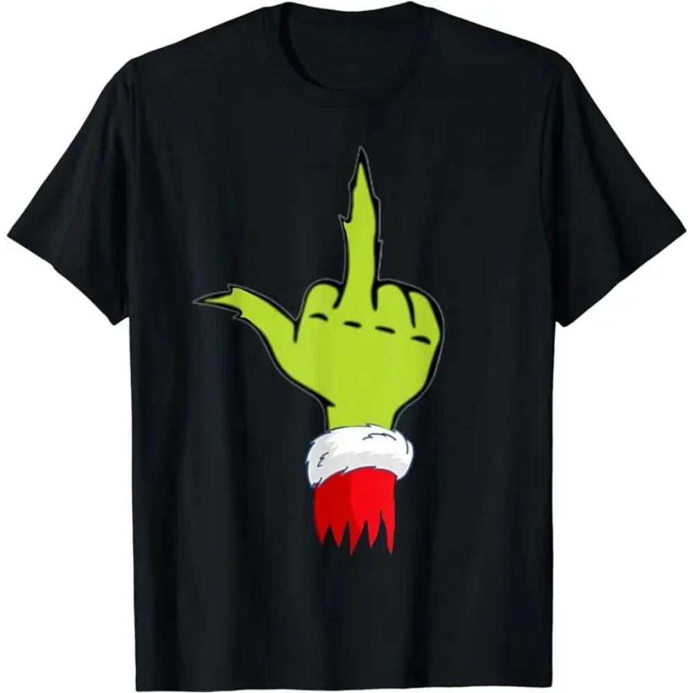 Prank Holiday Cheer Christmas T-shirt, Customized Printed Men's and Women's T-shirts with Fun and Mischievous Twisted Patterns