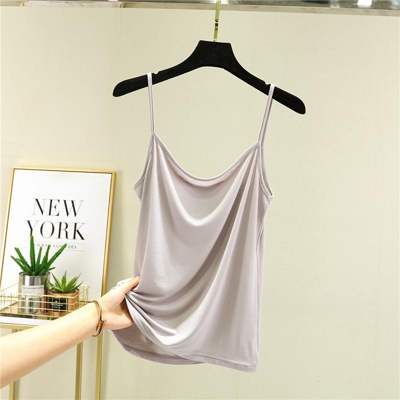 Modal Sling Women, Summer Cold Solid Color Vest Women, Thin Can Be Worn Outside Japanese Inner Bottom Top