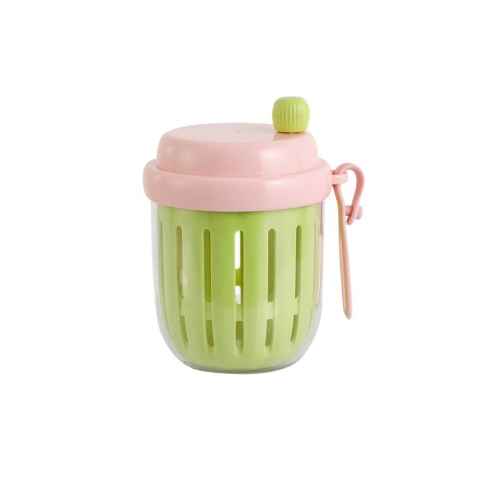 

Double-Layer Drain Salad Cup with Fork Breakfast Cups New Fruit Cup for Fruit Storage зелений