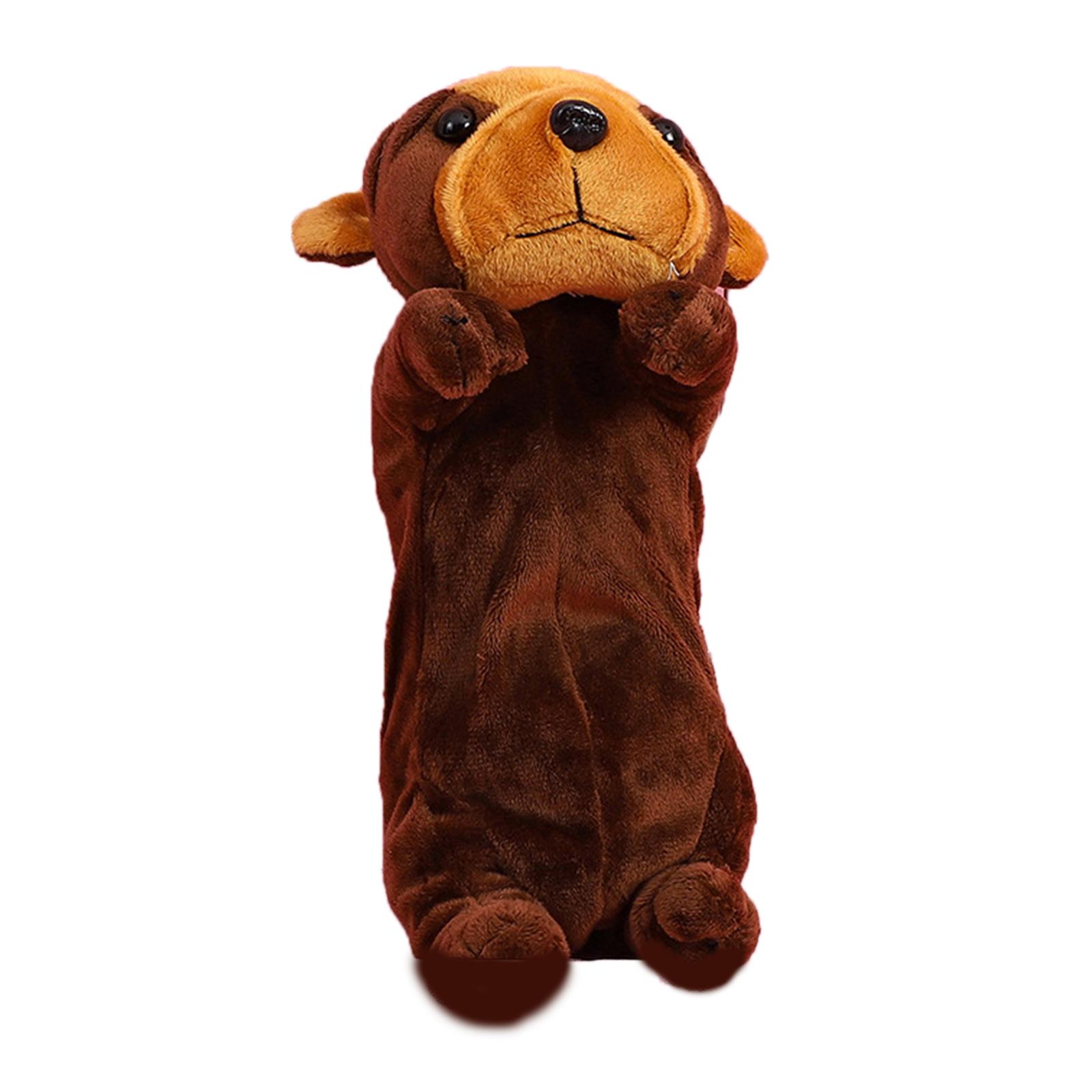 

Милая сумка для карандашей в виде животных, плюшевый пенал, сумка для ручек, косметичка, органайзеры для карандашей в виде мультяшных собак, пенал для детей и девочек 7