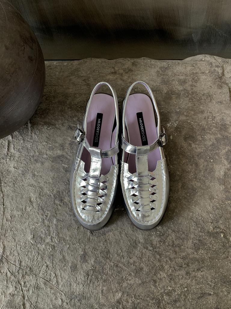 Vintage Elegant Women Shoe 2024 Summer New Woven Temperament Sandals Women Roman Single Shoe Fisherman Shoe