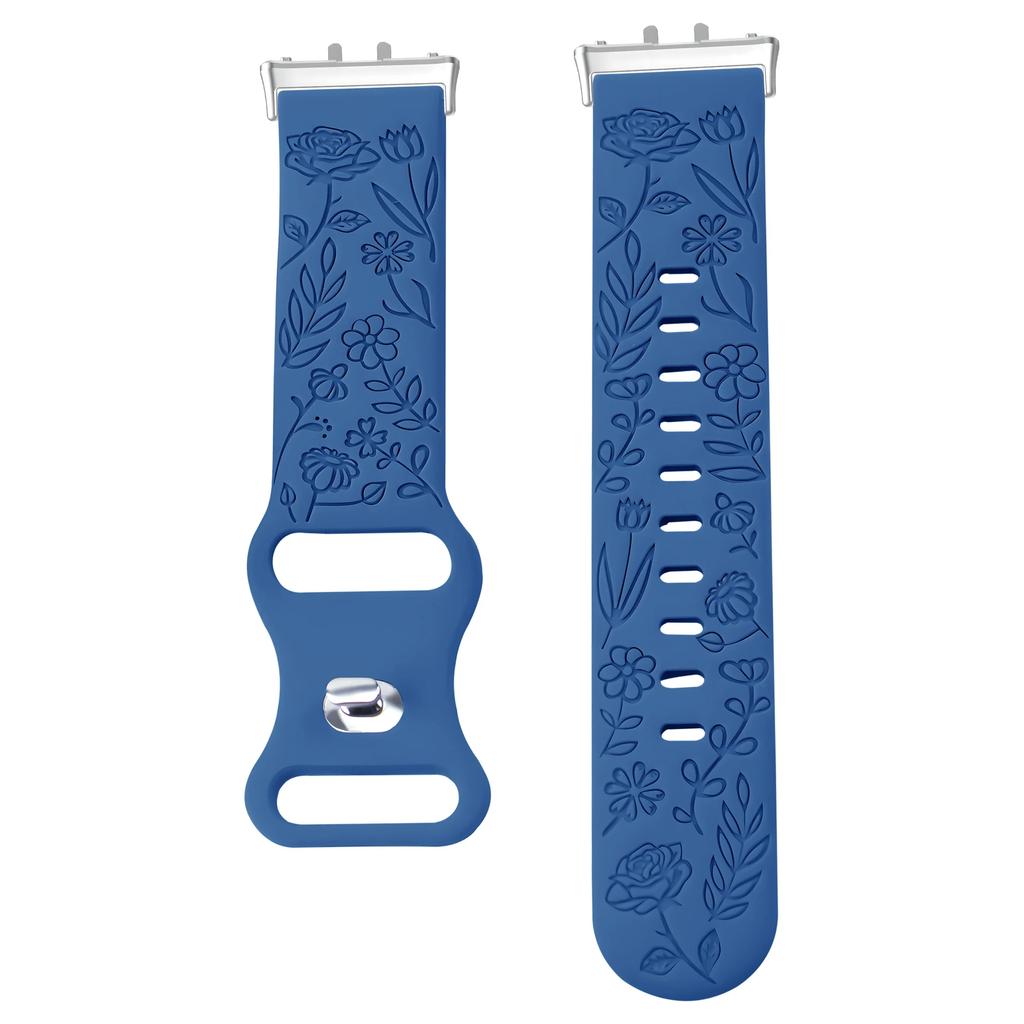 Prints Design Strap for Samsung Galaxy Fit 3 Watch Band Silicone Engraving Bracelet for Samsung Galaxy Fit3 Floral Wristband