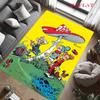 Spirou Wappen Teppich für Wohnzimmer Schlafzimmer Zuhause Sofadekoration, Rutschfeste Bodenmatte für Kinderspiel