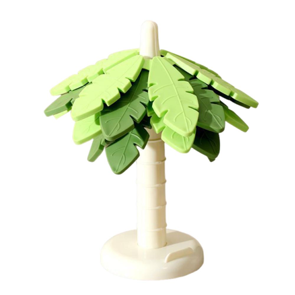 

Creative Dishes Insulation Pad Heat Resistant Silicone Placemats Tree Shape Table Mat Home Decor Light Green&Dark Green