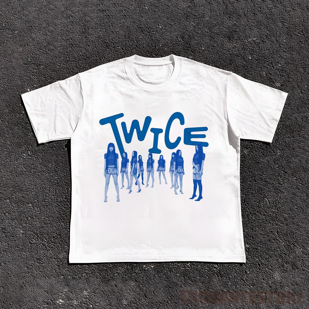 Retro Twice Four Is Shirt TWICE 4th Full Album 2026 Tour Cotton Tshirt Summer Unisexs Unisexs Sportswear Y2k Style Oversized