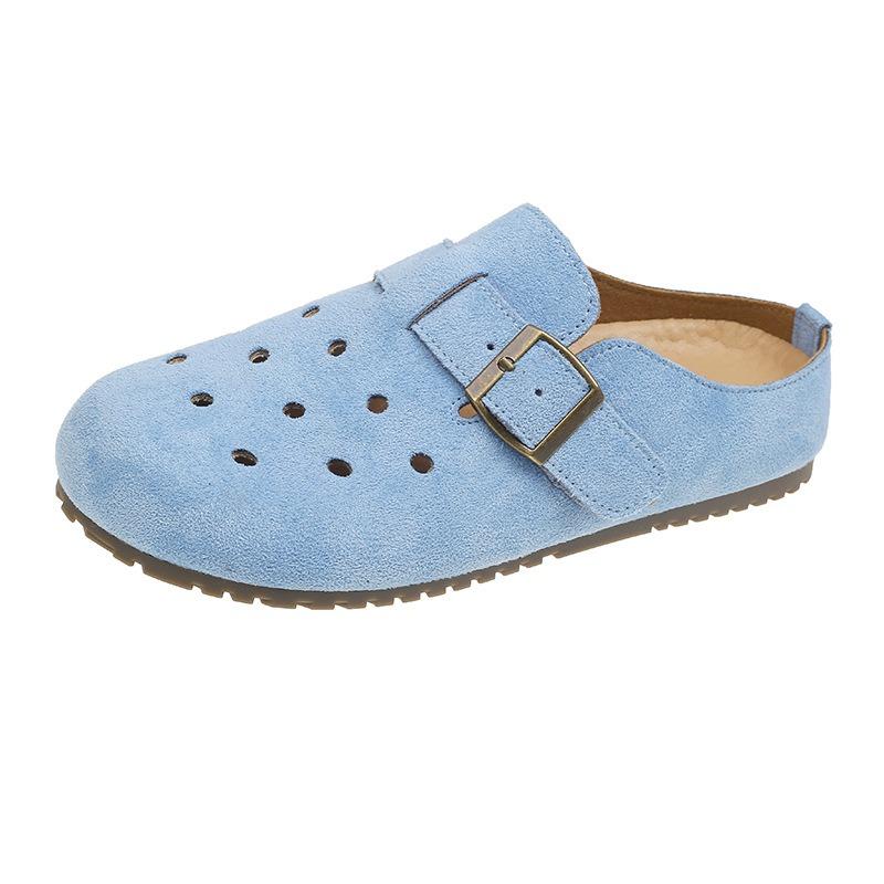 Thick-soled bag head and half slippers, women wear new hole shoes in summer, and a pair of cool slippers