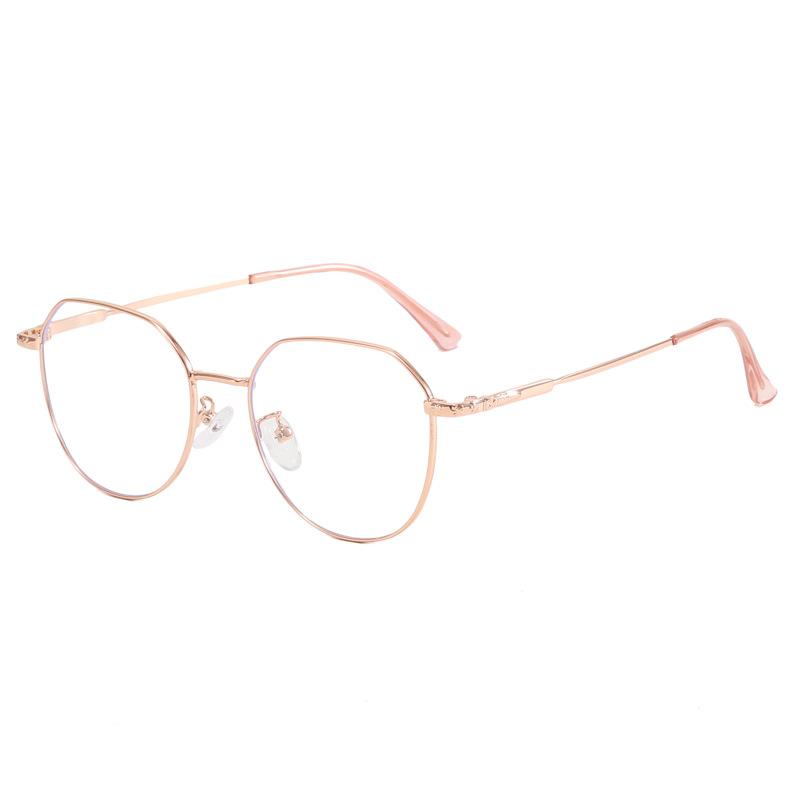 New metal myopia glasses frame men's big face big frame eye frame women can match the degree HC
