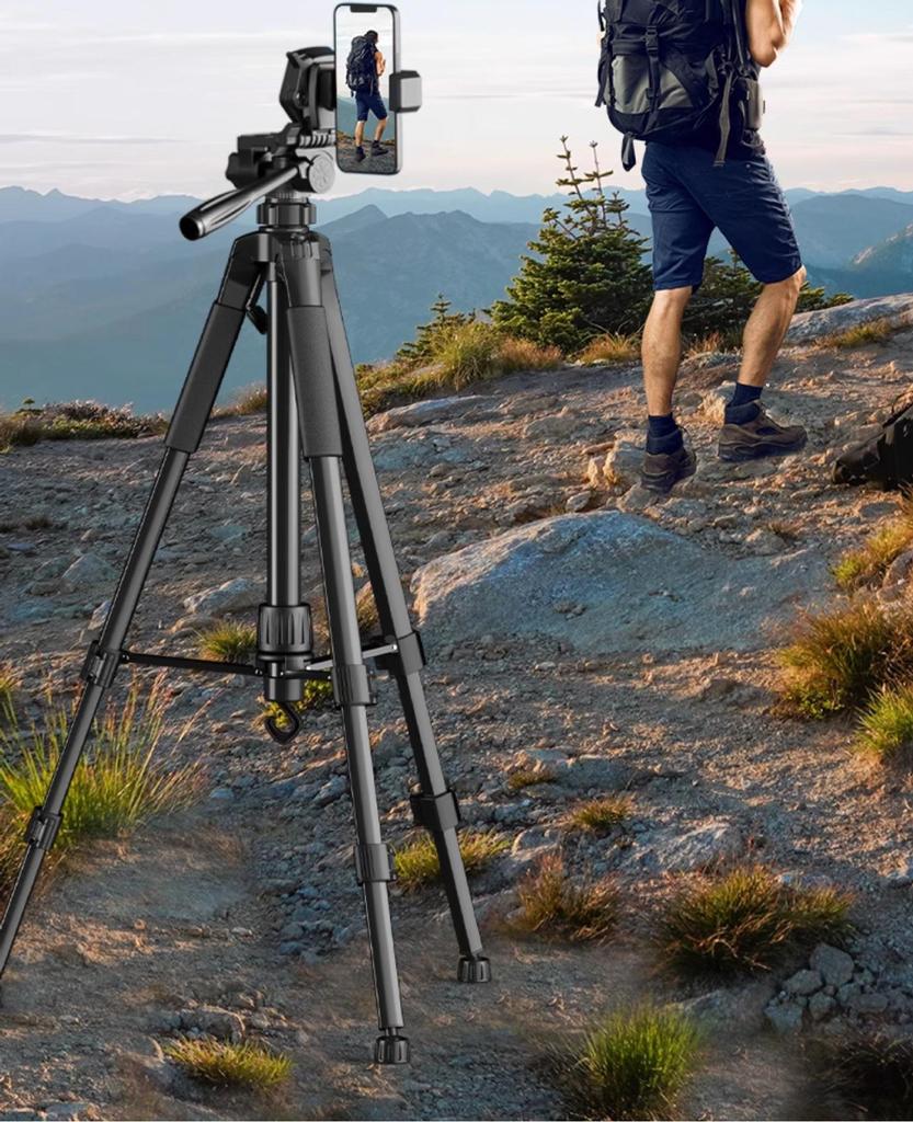 Dual-Position Mobile Phone Holder with Fill Light for Streaming and Photography