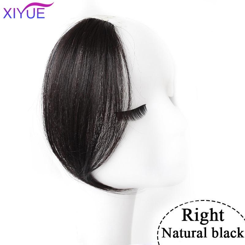 Natural Invisible False Middle-part Bangs Hair Extensions Clip In the Front Side Bangs Synthetic Fake Fringe Hairpiece