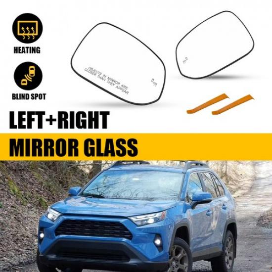 HeatIng Mirror Glass Clear Set W/Blind Spot -2024 For RAV4 Toyota Left Right