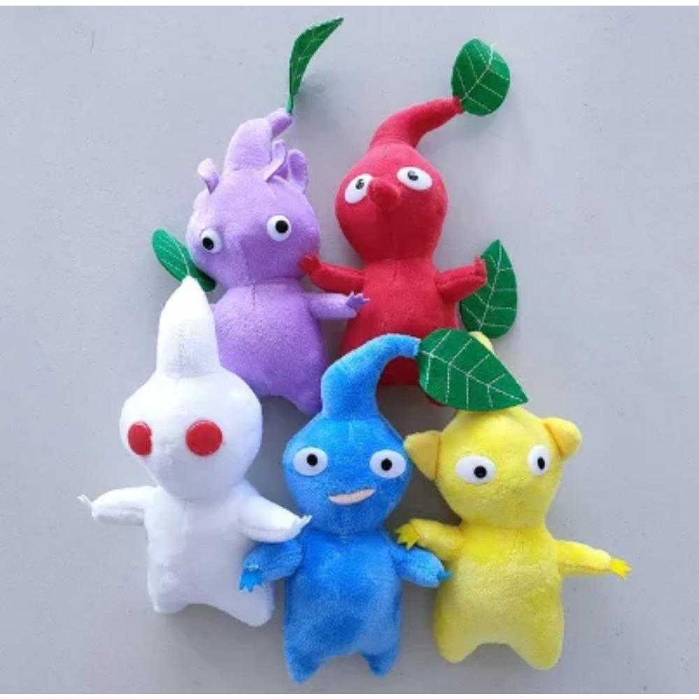 

5pcs/set Pikmin Stuffed Plush Toys Flower Bud Leaf Plush Doll Cartoon Plush For Kids Toy Boys Girls Birthday Gift 15cm