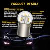 [12SMD High Brightness/Compatible with Many Vehicles] Ruiandsion BA15D LED Bulb