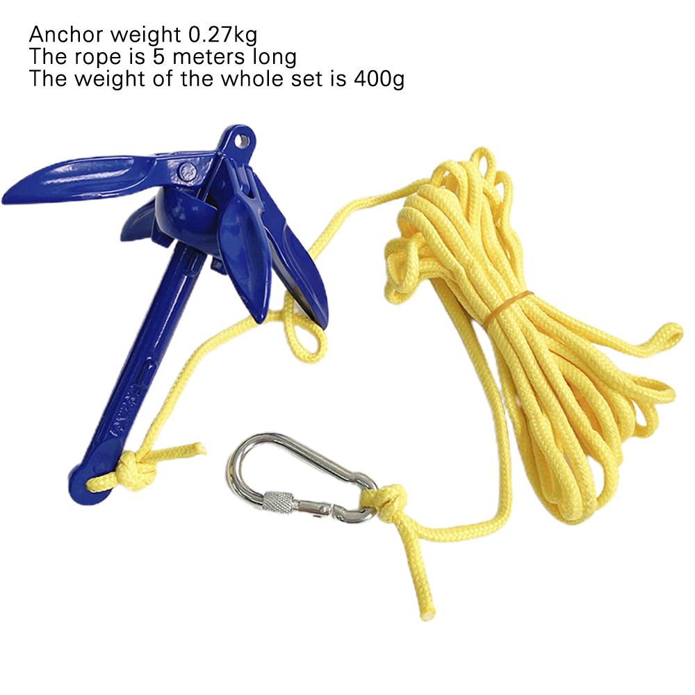 Aluminum Boat Anchors Kit With Rope,Folding Anchor Fishing Accessories,For Canoe Kayak Small Boat,Folding Anchor