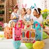 Easter Handle Tote Bags – Reusable Non-Woven Gift Bags For Bunny Egg Hunt Party Favors – 4/6/12 Pack Options (8.26x7.87x5.9")