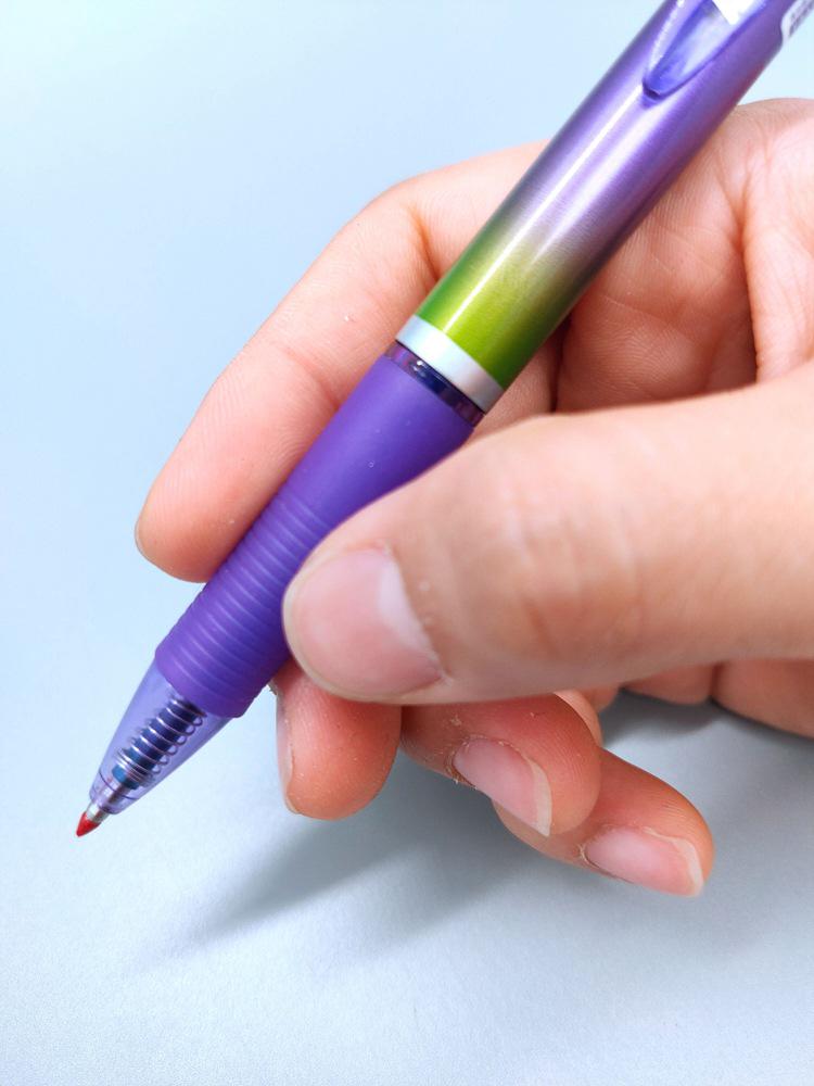 Thick Barrel Erasable Click Pen 0.5mm Bullet Tip, Blue/Black