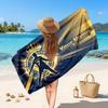 Cristiano Ronaldo Custom Beach Towel, Personalized Name Text Print, Football Logo Soft Quick‑Dry Towel Holiday Gift
