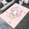 Office Rug Kawaii, My Melody Anti-Slip Rug, Machine Washable for Living Room, Bedroom, Office, Multiple Sizes, Bedroom Mat, Decorative Mat, Durable Ma