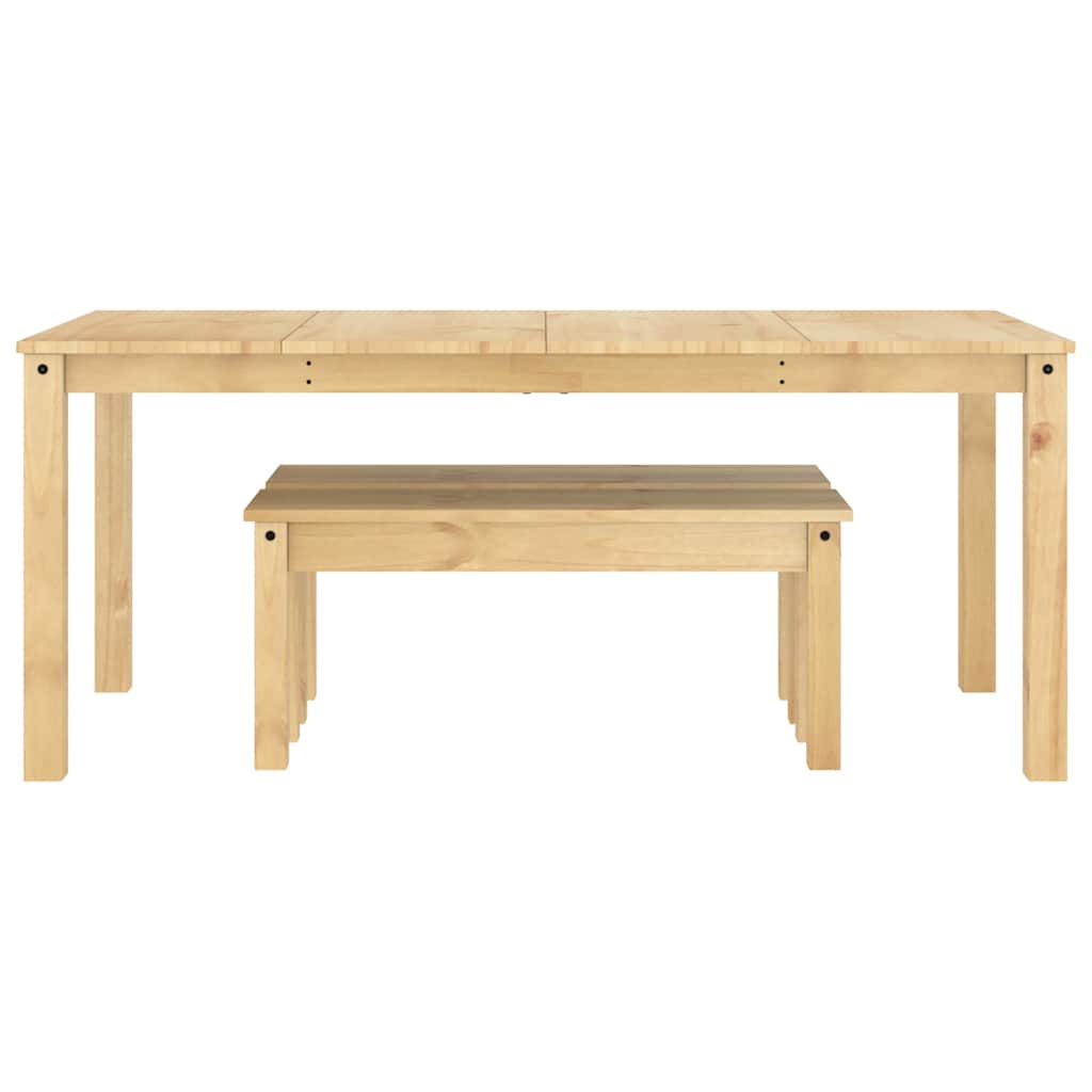 3 Piece Dining Set PANAMA Solid Pine Wood