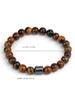 Black Stone Tiger Eye Magnetic Beaded Bracelet