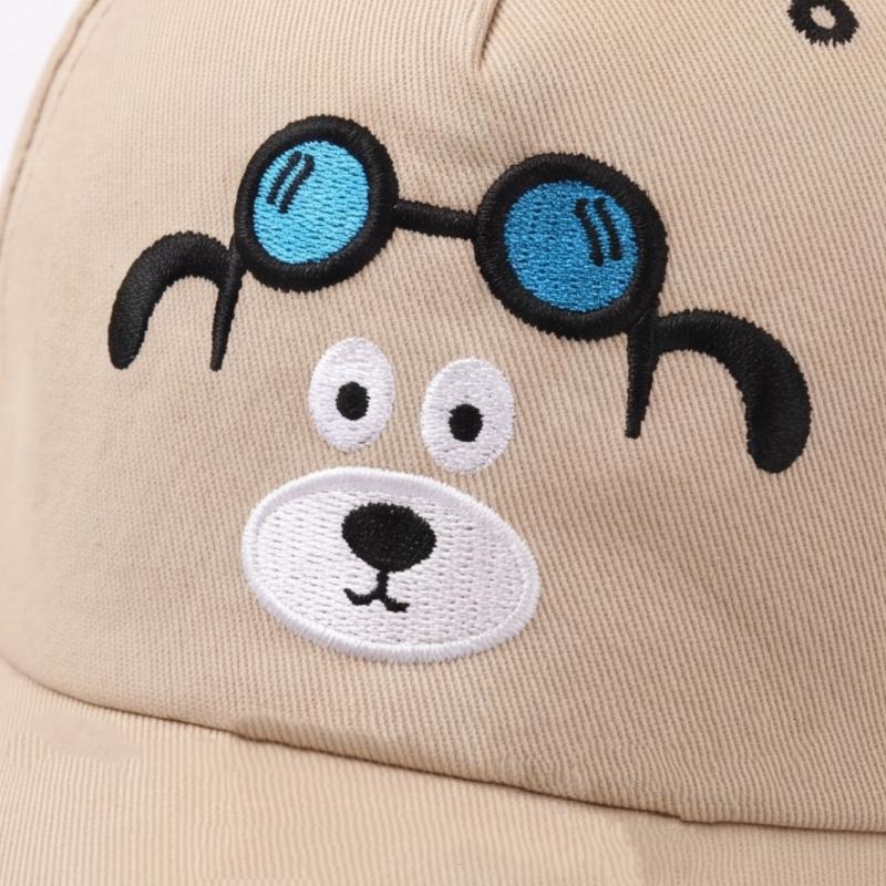 Summer Baby Baseball Cap Cartoon Eyeglasses Bear Kids Boys Girls Sun Hat Outdoor Toddlder Children Adjustable Cap Peaked Caps