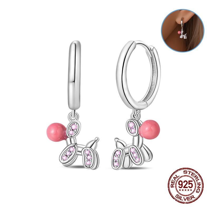 Damen Kupfer Ohrringe Rosa Liebe Sterne Muschel Süße Blume Süß Romantisch Date Party Hochzeit Exquisiter Schmuck Geschenke