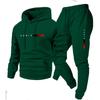 2025 Men's Logo Pullover Hoodie & Pants Set - Long Sleeve, Loose Fit