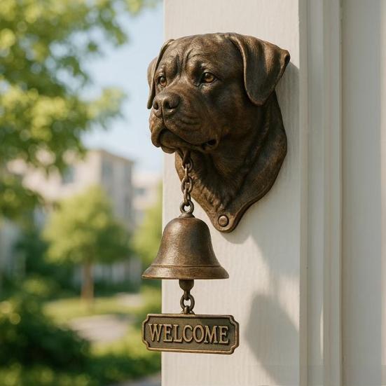Retro Hund Velkommen Dørklokke Inngangsdør Valpehode Butikkeierklokke Hjemmekontor Inngang Dekorativ Klokke Kjæledyreiergave