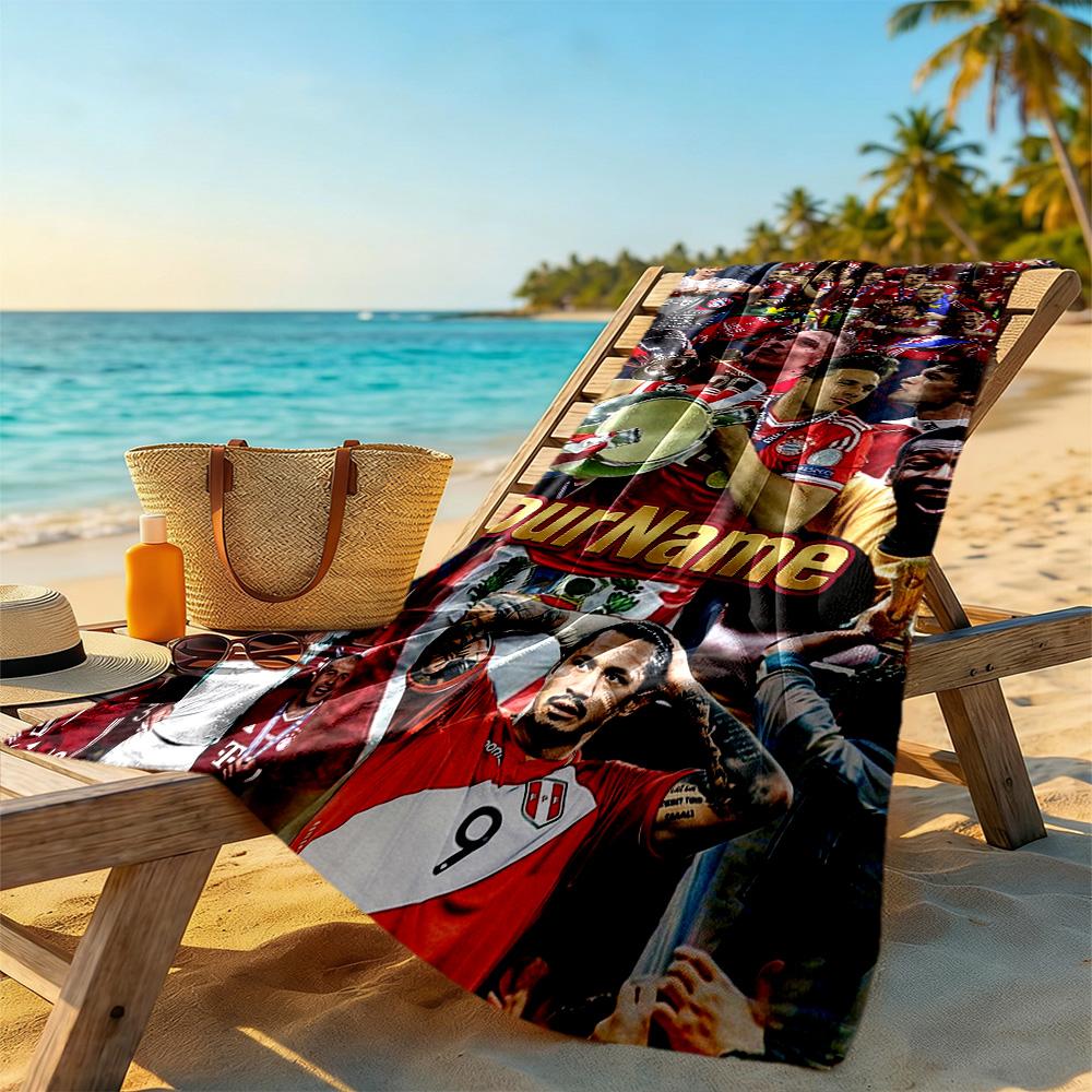 Bayern Munich Personalized Name Beach Towel High Absorbency & Quick-Dry Perfect for Traveling Yoga Camping and Swimming