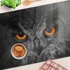 Glass Serving Board for Snacks Owl With Devilish Eyes 80X52 Cm