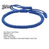 Adjustable Wristband Unisex Hand Rope Handmade Braided Solid Color Thick