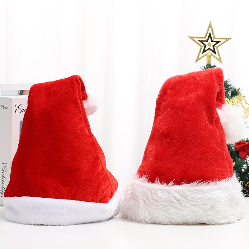 Adult Christmas Ball Upscale Christmas Hat Padded Warm Christmas Hat Plush Christmas Hat for Children Upscale Hat.