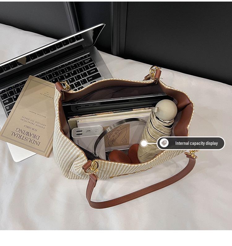 Minmin Teksturowana Torba Crossbody Podpachowa na Ramię - Damska Modna Torba do Dojazdów