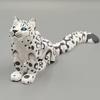 3D Printed Animal Model Realistic Snow Leopard Figurine with Flexible Joint Articulated Fidget Toy for Stress Relief