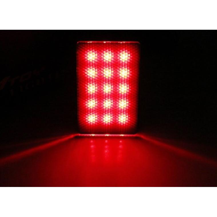 Universal Red Lens 15-LED Rear Bumper Diffuser Rear Fog Light Kit for Car SUV