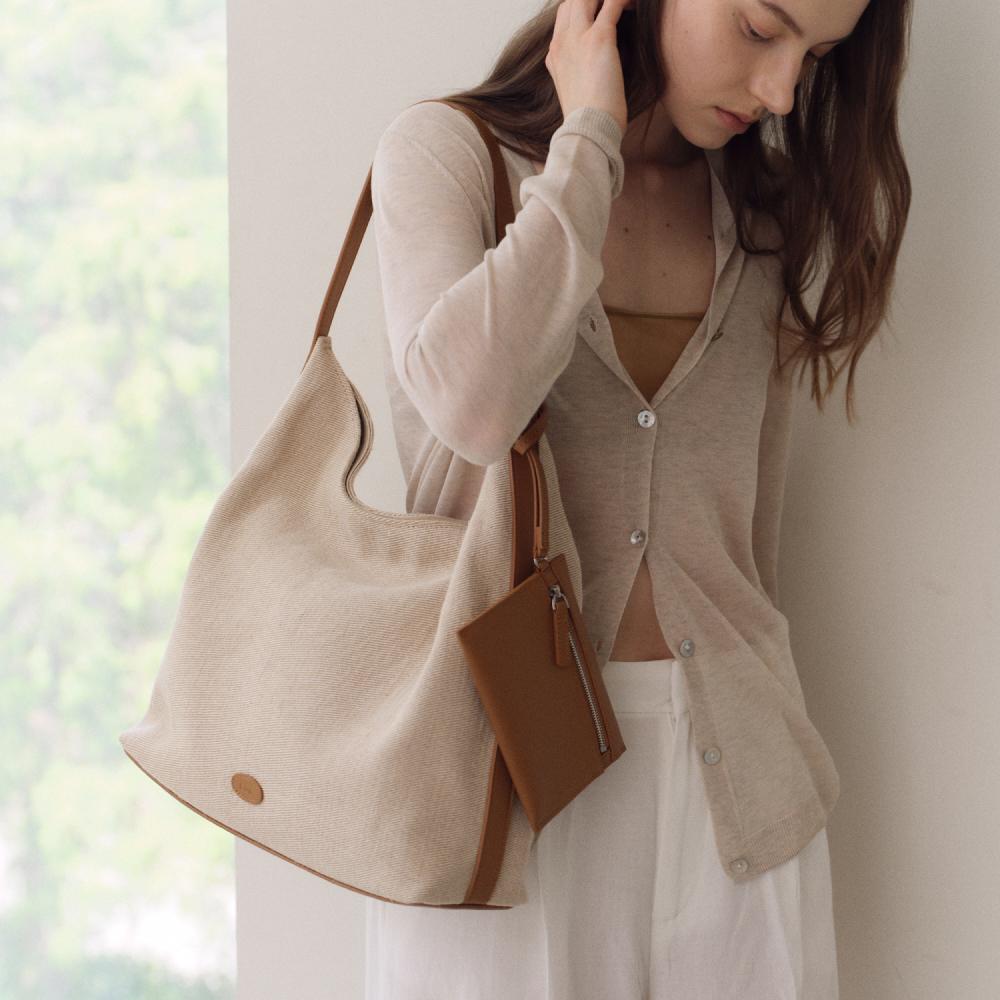 Roh Seoul Pulpy Hobo Bag Jute Creamy Tan