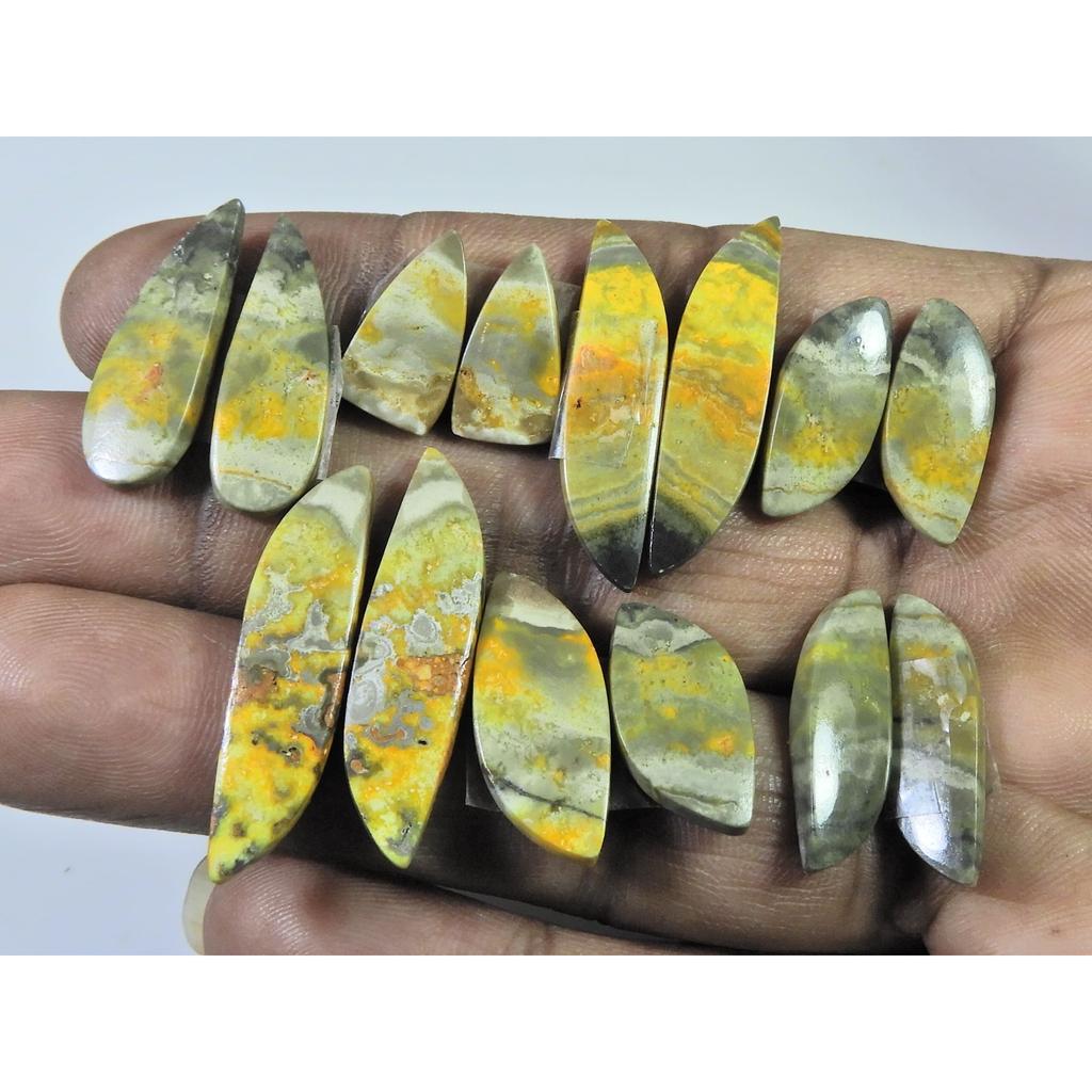 15-30 MM Natural Bumble Bee Jasper Pair Fancy Cabochon Gemstone 07 Pair Lot C-752